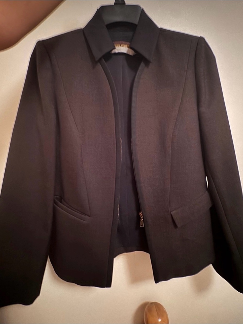 Louis Vuitton Black Structured Blazer Jacket